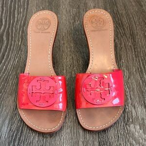 Tory Burch Bright Pink Slide Sandals